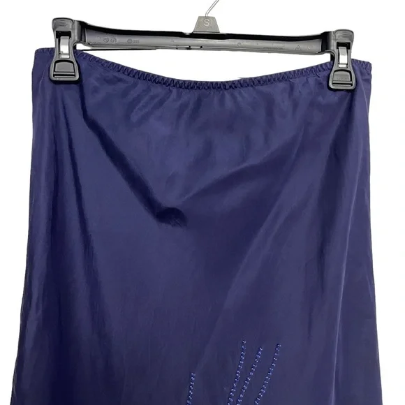 Banana Republic Women’s Navy Blue 100% Silk Skirt Size 2 - Picture 2 of 10